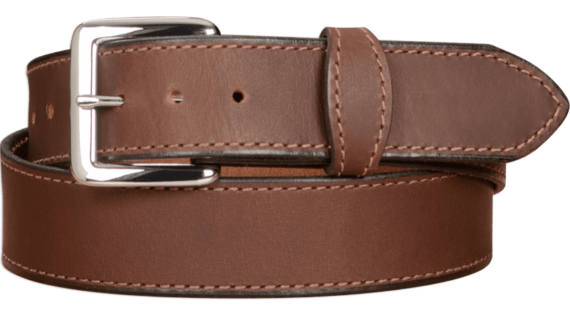 The Lakota: Brown Stitched Water Buffalo With Snaps 1.50" - Bullhide Belts