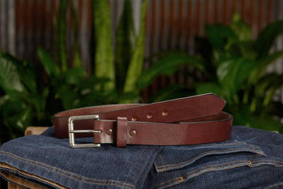 The Maverick: Brown Non Stitched 1.50" - Bullhide Belts