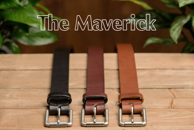 The Maverick: Brown Non Stitched 1.50" - Bullhide Belts