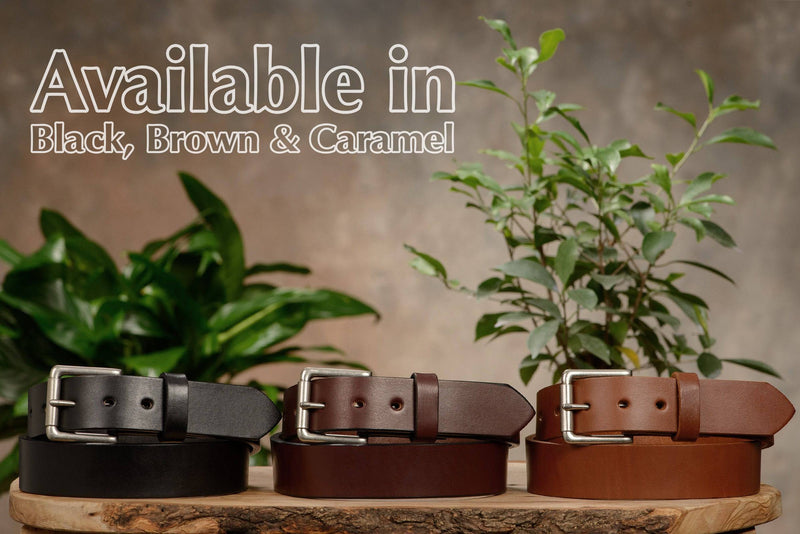 The Maverick: Caramel Tan Non Stitched 1.50" - Bullhide Belts