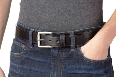 SPECIAL OFFER - The Maverick: Black Stitched 1.50" - Bullhide Belts