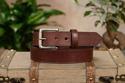 The Maverick: Brown Stitched 1.50" - Bullhide Belts