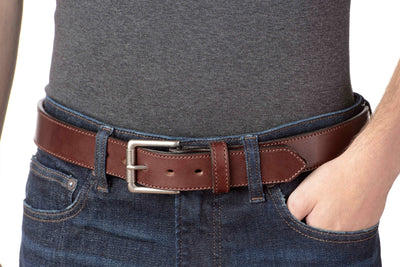 SPECIAL OFFER - The Maverick: Brown Stitched 1.50" - Bullhide Belts