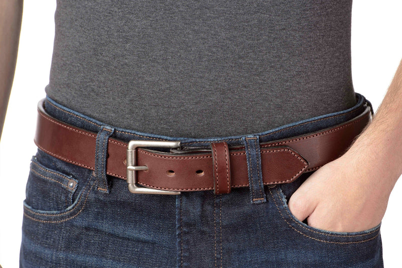 SPECIAL OFFER - The Maverick: Brown Stitched 1.50" - Bullhide Belts