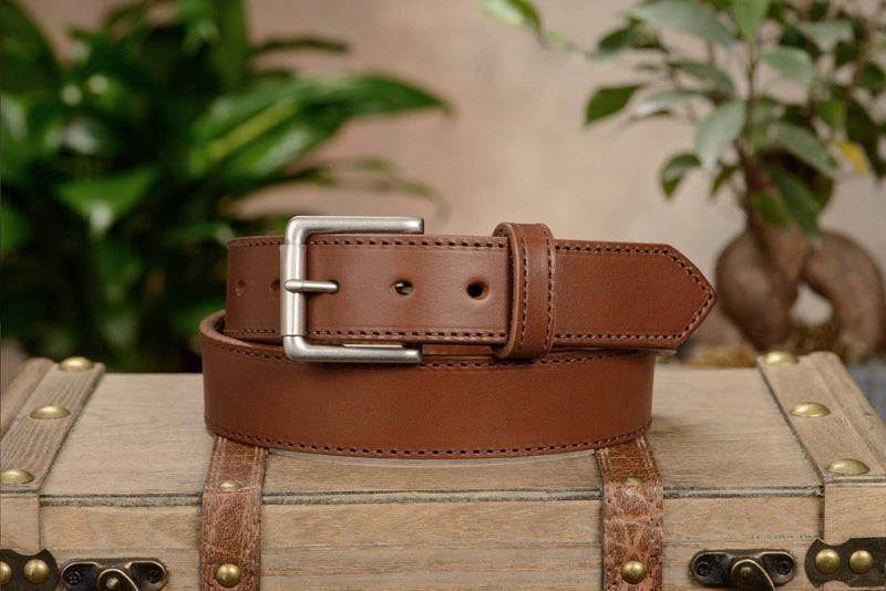 The Maverick: Caramel Tan Stitched 1.50" - Bullhide Belts