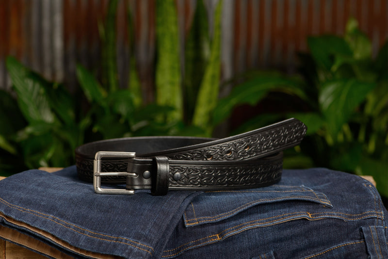 The Maverick: Black Celtic 1.50" - Bullhide Belts