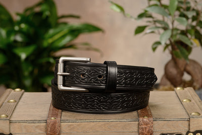 The Maverick: Black Celtic 1.50" - Bullhide Belts