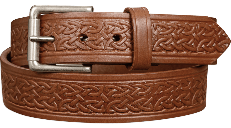 The Maverick: Caramel Tan Celtic 1.50" - Bullhide Belts