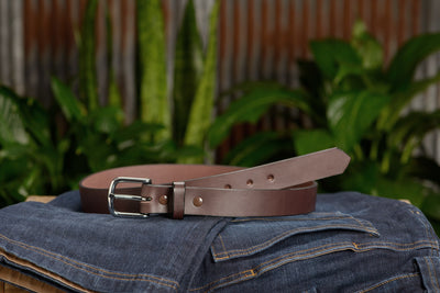The Colt: Men's Brown Non Stitched Leather Belt 1.25" - Bullhide Belts