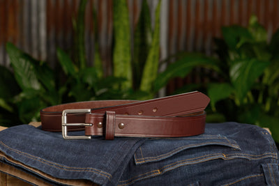 The Maverick: Brown Creased Accent 1.50" - Bullhide Belts