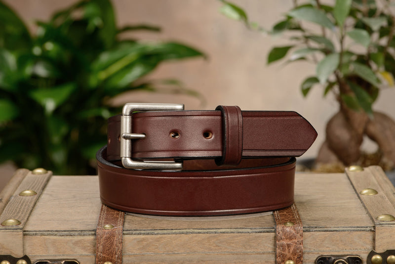 The Maverick: Brown Creased Accent 1.50" - Bullhide Belts