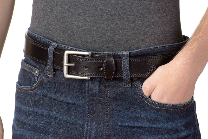 SPECIAL OFFER The Maverick: Black Double Stitched 1.50" - Bullhide Belts