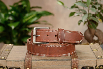 SPECIAL OFFER The Maverick: Hot Dipped Tan Double Stitched 1.50" - Bullhide Belts