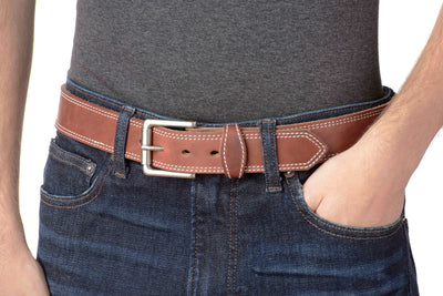 SPECIAL OFFER The Maverick: Hot Dipped Tan Double Stitched 1.50" - Bullhide Belts