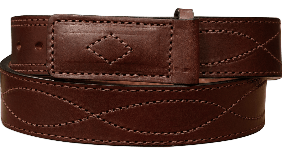 Demon&Hunter Men's Luxury Prong Buckle Belt – Genuine Leather With Gold Logo, Gift Box Included
