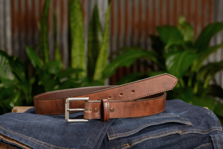 The Rockefeller: Brown Stitched Oil Tanned 1.50