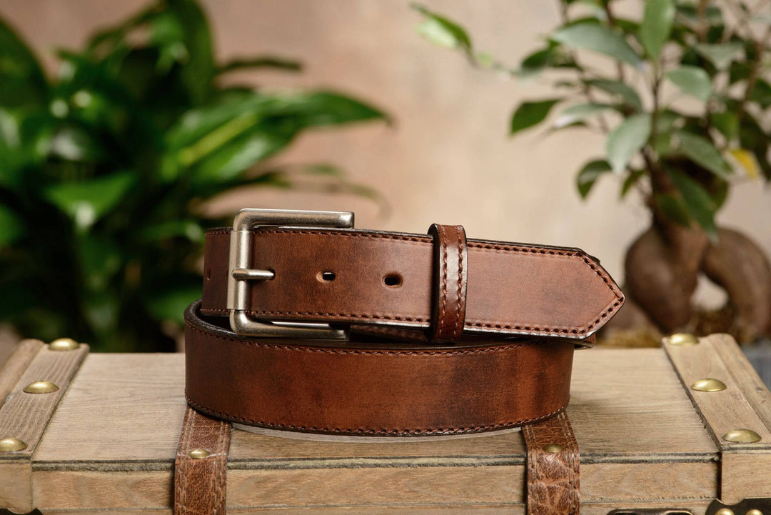 The Rockefeller: Brown Stitched Oil Tanned 1.50