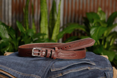 The Winchester: Brown Stitched Ranger 1.50" - Bullhide Belts