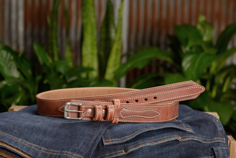 The Winchester: Hot Dipped Tan Stitched Ranger 1.50" - Bullhide Belts