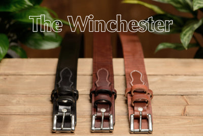 The Winchester: Hot Dipped Tan Creased Accent Ranger 1.75" Extra Wide - Bullhide Belts