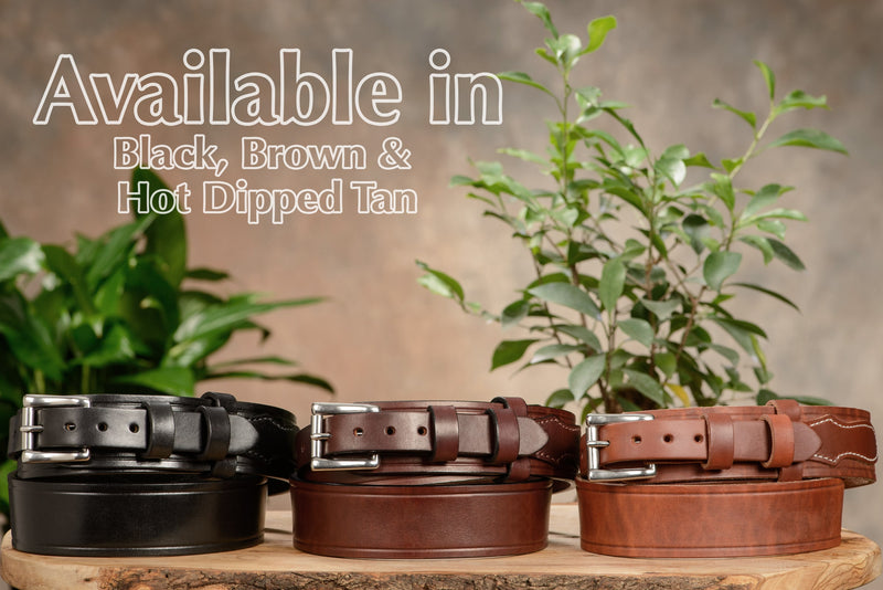 The Winchester: Black Creased Accent Ranger 1.75" Extra Wide - Bullhide Belts