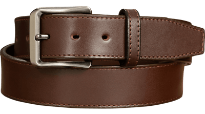 The Stallion: Brown Stitched Italian Leather 1.50" - Bullhide Belts