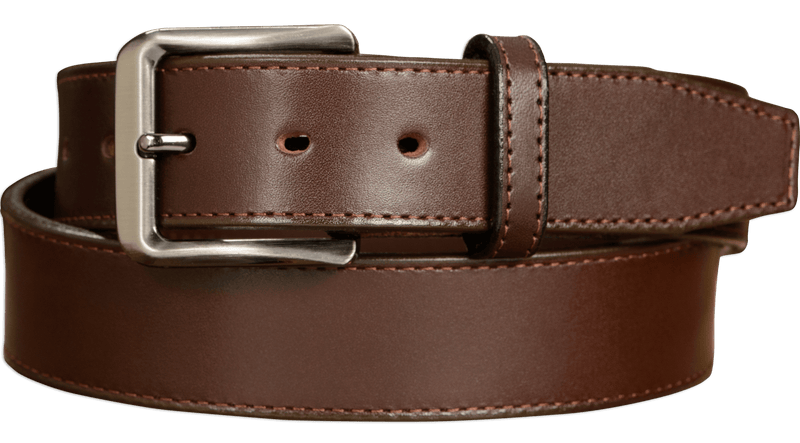 The Stallion: Brown Stitched Italian Leather 1.50" - Bullhide Belts