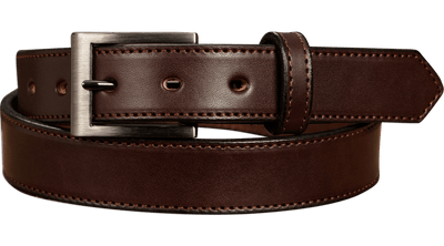 The Admiral: Men's Brown Stitched Leather Belt 1.19" - Bullhide Belts