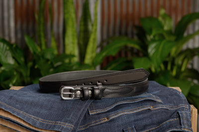 The Walker: Black Stitched Ranger 1.25" - Bullhide Belts