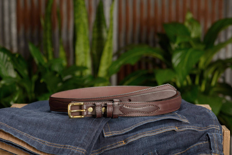 The Walker: Brown Stitched Ranger 1.25" - Bullhide Belts