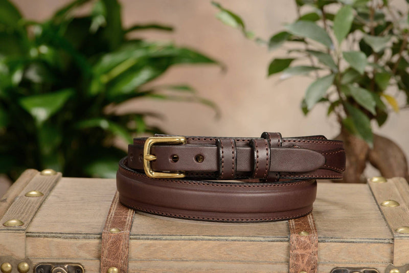 The Walker: Brown Stitched Ranger 1.25" - Bullhide Belts