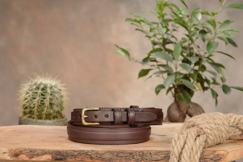 The Walker: Brown Stitched Ranger 1.25" - Bullhide Belts