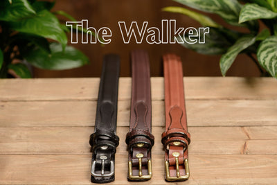 The Walker: Medium Brown Stitched Ranger 1.25" - Bullhide Belts