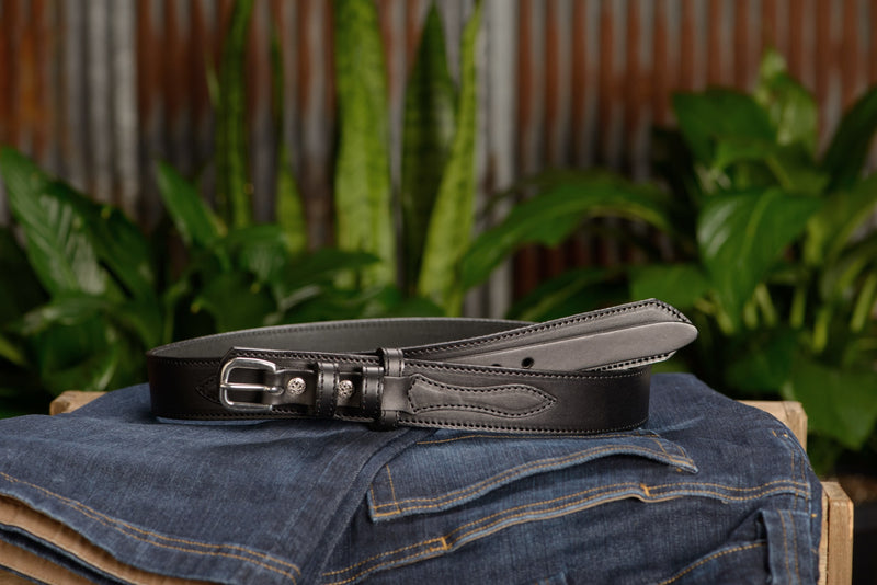 The Walker: Black Stitched Ranger 1.50" - Bullhide Belts