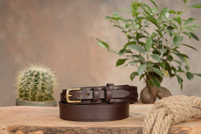 The Walker: Brown Stitched Ranger 1.50" - Bullhide Belts