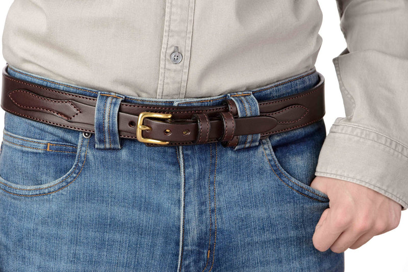 The Walker: Brown Stitched Ranger 1.50" - Bullhide Belts