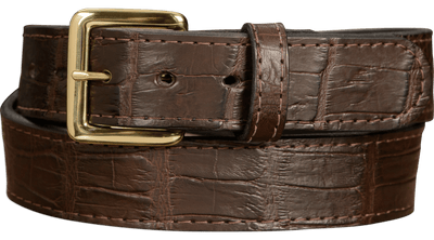 Brown American Alligator Belt - Bullhide Belts