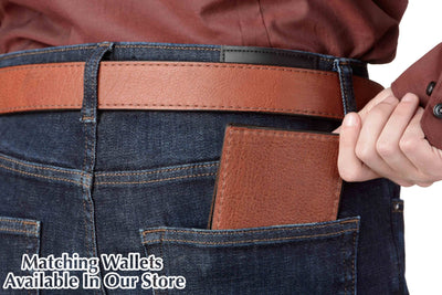 Brown American Bison Max Thickness Gun Belt - Bullhide Belts