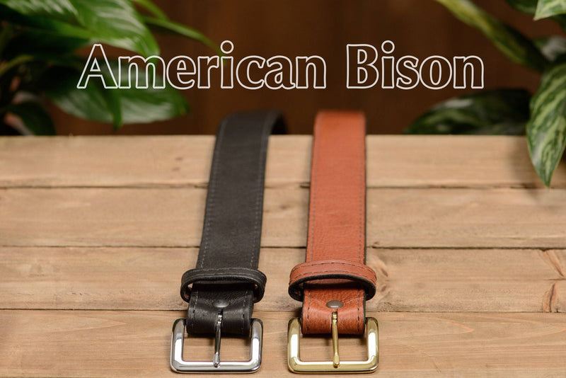 Black American Bison Money Belt With 25" Zipper - Bullhide Belts