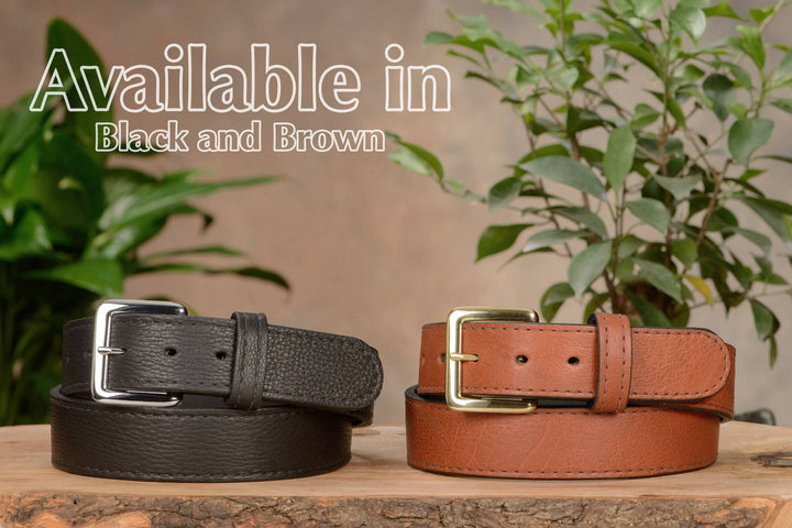 B53. American Bison Genuine Leather Belt The Forester: Men main image 4