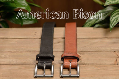 Brown American Bison Max Thickness Gun Belt - Bullhide Belts