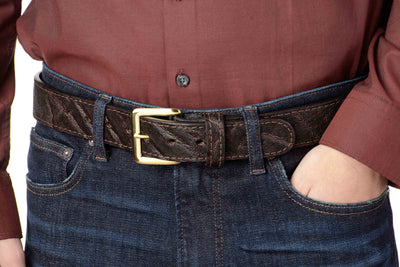 Dark Brown Elephant Money Belt With 25" Zipper - Bullhide Belts