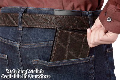 Dark Brown Elephant Max Thickness Gun Belt - Bullhide Belts