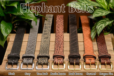 Charcoal Gray Elephant Belt - Bullhide Belts
