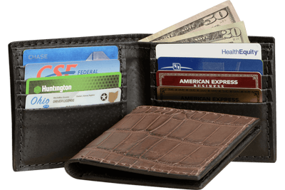 Brown Alligator Bifold Wallet - Bullhide Belts