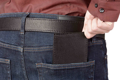 Black American Bison Bifold Wallet - Bullhide Belts