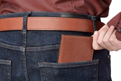 Brown American Bison Bifold Wallet - Bullhide Belts