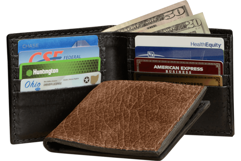 Tan Hippopotamus Bifold Wallet - Bullhide Belts