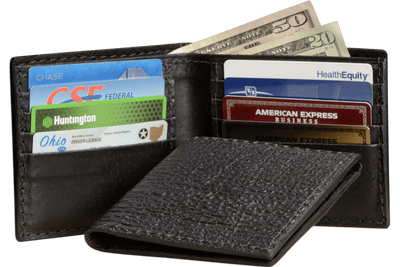 Black Shark Bifold Wallet - Bullhide Belts
