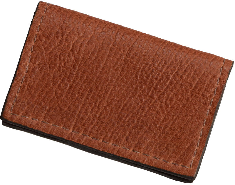 Brown American Bison Credit Card & Business Card Wallet - Bullhide Belts
